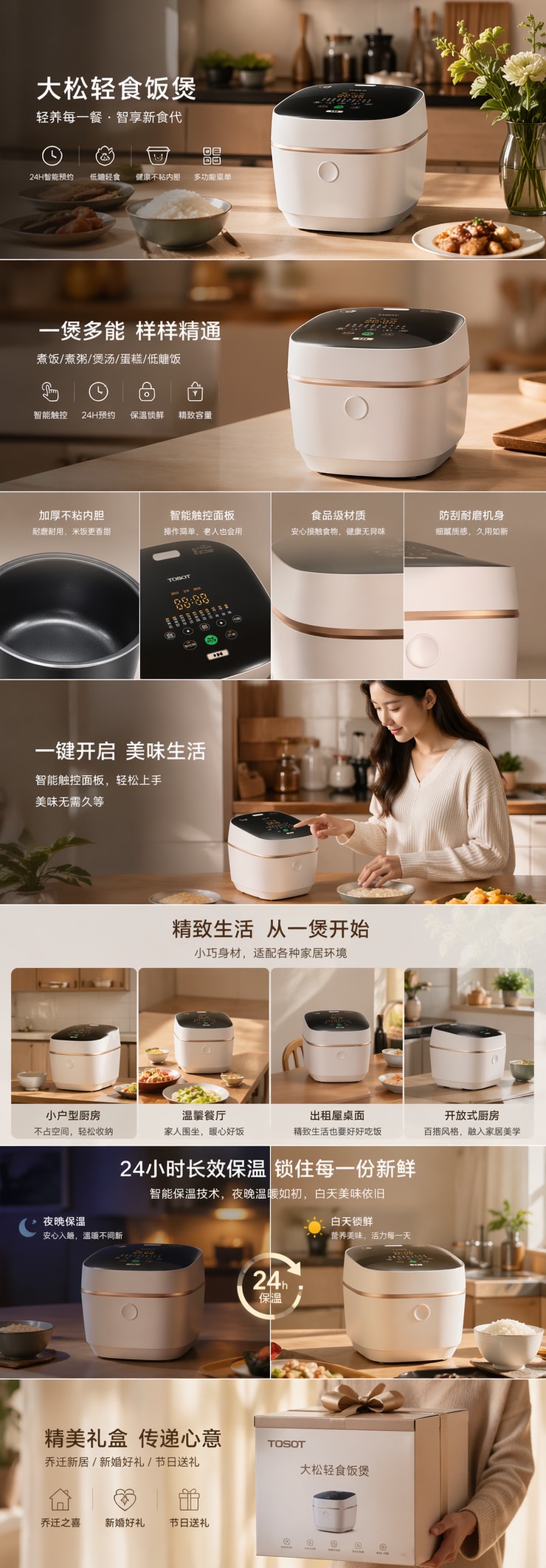 大松轻食饭煲电商详情页视觉